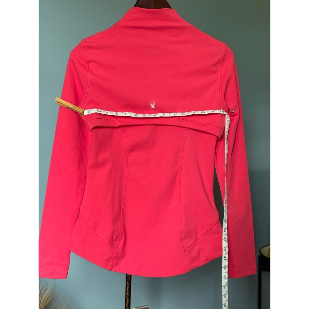 Spyder Active Women Hot Pink Full Zip Track Jacket Small Stretch SP8006U - Picture 6 of 10